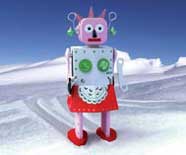 3d toy robot rendering and illustration.