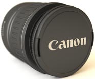 Canon XTI lens model and illustration.