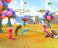 Alien park and alien world illustration.