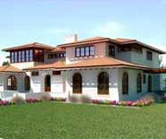 Architectural illustration of the Melvin residence in Boulder, Colorado.