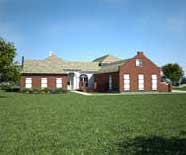 3D house architectural rendering made from plans and blueprints.