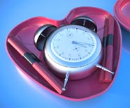 Heart bomb illustration.