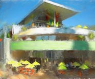 Traditional architectural renderings.