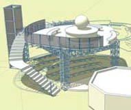 Conceptual modeling of a space frame.